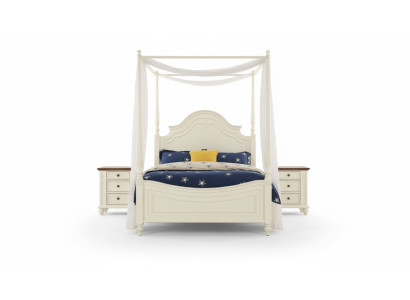 Letto a baldacchino 3 pezzi. Set camera da letto Letti 3 pezzi Set mobili country Comodino
