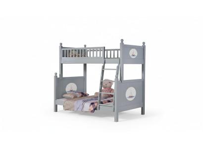 Letto a castello per bambini elegante, lussuoso letto per ragazzi a due piani.