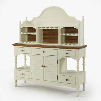 Classico mobile in legno in stile country house, credenza, armadio, cassettiera, credenze