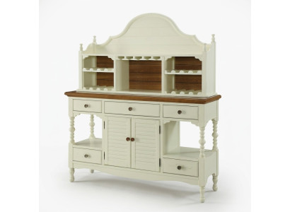 Classico mobile in legno in stile country house, credenza, armadio, cassettiera, credenze