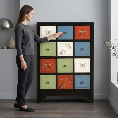 Design Comò Armadio Legno di lusso Comodini Armadio Scaffale Consolle Mobili Madia