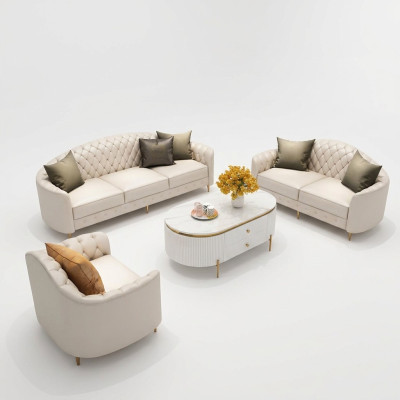 Set divano 3+2+1 posti in pelle moderno design divani imbottiti couch