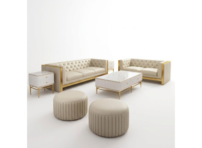 Sofà 3 posti 2 posti Design divano imbottito Divani Divano Moderno