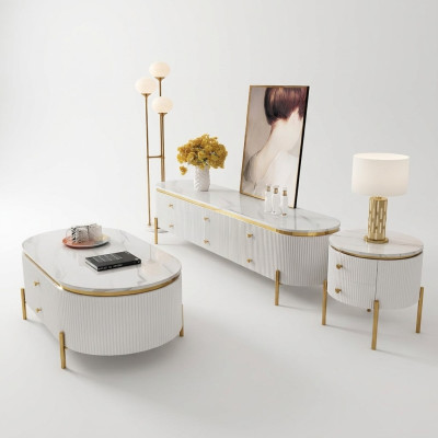 Set di mobili da soggiorno Designer soggiorno Credenza Tavolino da caffè Tavolino 3 pezzi.
