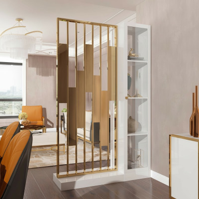 Scaffale divisore in metallo di design di lusso mobili stile armadio parete in metallo nuovo