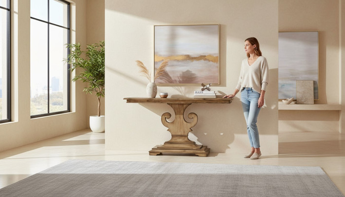 Tavolo console design in legno Console di lusso Sideboard nuovo