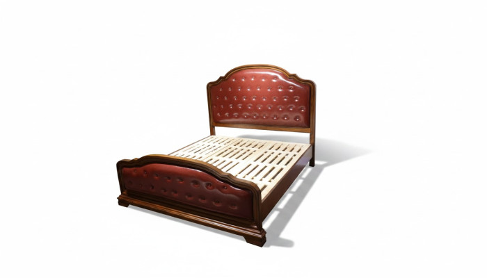 Letto imbottito design di lusso per hotel matrimoniale in pelle 180x200cm.