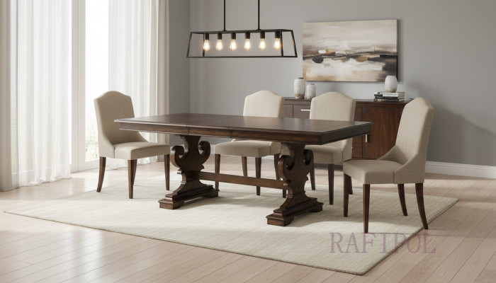 Tavolo da pranzo Design Tavoli Tavolo da pranzo in legno Sala da pranzo Tavolo da salotto Tavolo 200x100 Nuovo