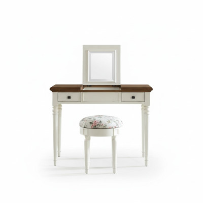 Tavolo trucco + sgabello Consolle Tavoli da trucco Tavoli Console Segretario Nuovo Specchio