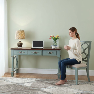 Scrivania Tavolo in legno Scrivania per computer Legno massiccio Tavolo da ufficio Tavolo Mobili per ufficio