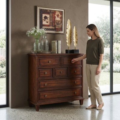 Mobili in stile italiano, comò, credenza, armadio, armadio alto, mobili in legno massello nuovi