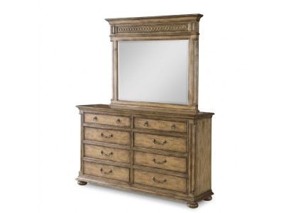 Specchio comò armadio comò credenza set camera da letto in legno stile moderno 2 pezzi