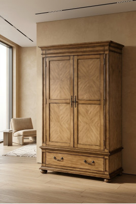Disegnatore Armadio Camera da Letto Vetro Armadi Parete Abiti di Legno di Lusso in Stile Rustico