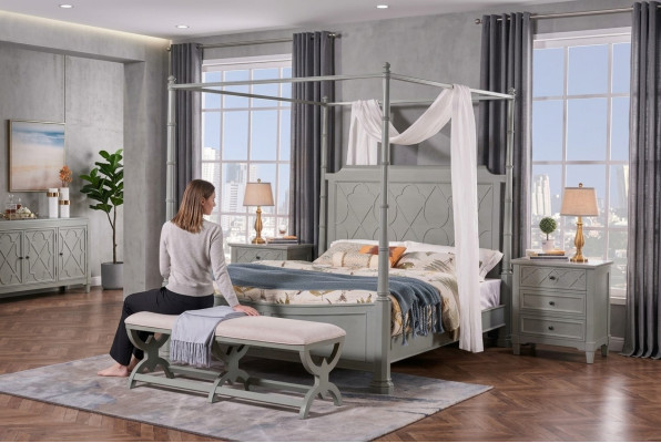 Camera da letto set completo stile country moderno letto comodino 5 pezzi. Nuovo