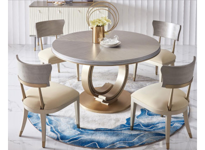 Design Tavolo Rotondo 4 Sedie Sala da Pranzo Sedie Tavoli Rettangolari in Legno.