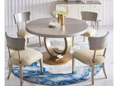 Ess Set di sedie per la zona pranzo, moderno, composto da 4 sedie imbottite con schienale a disegno.