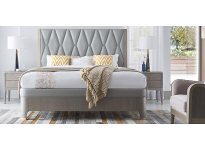 Letto 2x comodino 3 pezzi. Set camera da letto design moderno lusso gruppo.