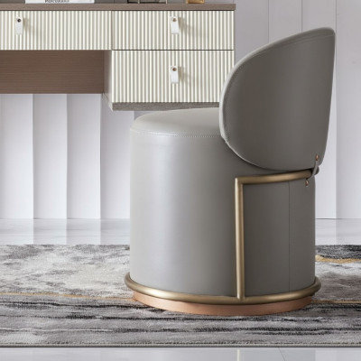 Sgabello Design Imbottito Pouf Pouf in Pelle Chaise Longue Pufa