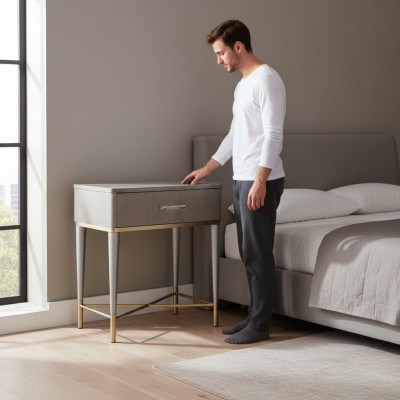 Tavolino notte console da camera da letto metallo lucido console tabelle