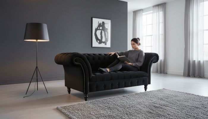 Chesterfield divano a due posti 2 posti Classico Nuovo Divanetti Sofà Imbottiti Nuovo