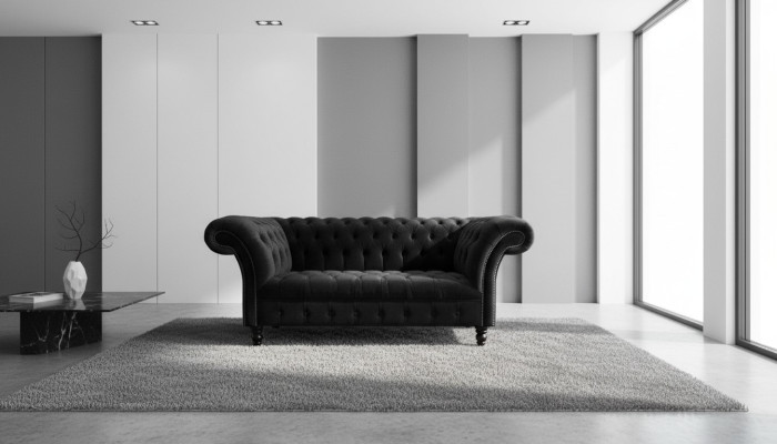 Chesterfield divano a due posti 2 posti Classico Nuovo Divanetti Sofà Imbottiti Nuovo