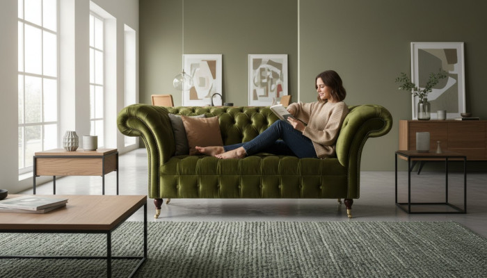 Divano a due posti 2 posti classico imbottito nuovo divani Chesterfield divano nuovo