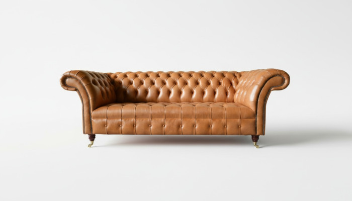 Chesterfield Design Divano Poltrona di lusso in Tessuto Garnitur Pelle