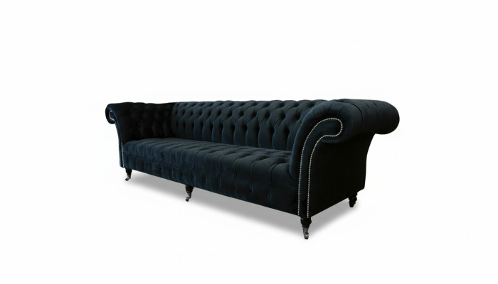 Divano Chesterfield 4 posti Grande design di divanetti imbottiti Set di divani.