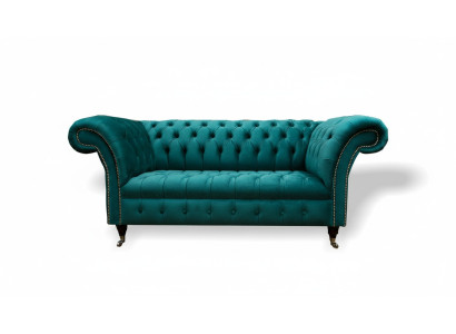 Divano Chesterfield a 2 posti design imbottito di lusso. Sofà da lounge club.