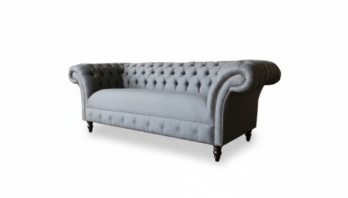 XXL grande divano 3 posti Chesterfield tappezzeria seduta tessuto textile