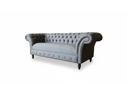 XXL grande divano 3 posti Chesterfield tappezzeria seduta tessuto textile