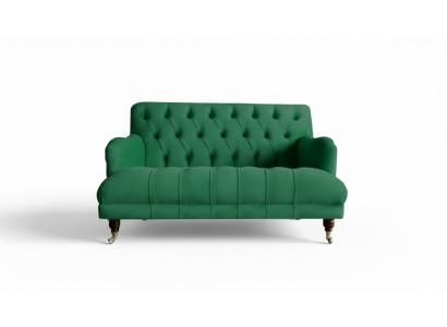 Chesterfield poltrona divano divano Chesterfield poltrone 1,5 posti singolo verde tessuto