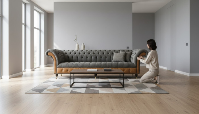Divani XXL Chesterfield Poltrona Design Lusso Divano 4 Posti in Pelle Couches
