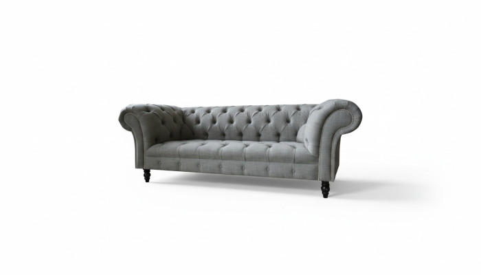 Chesterfield divano designer a 3 posti divano imbottito tessuto textil