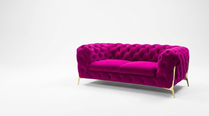 Divano 2 posti Chesterfield classico in pelle divano imbottito a due posti nuovo.