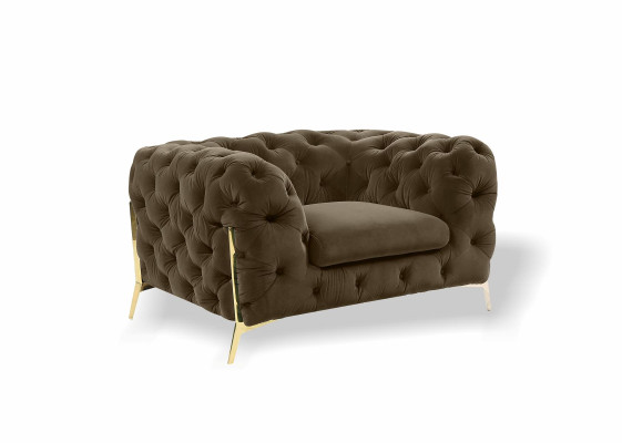 Chesterfield poltrona con braccioli poltrona 1 posto divano divano imbottito tessuto nuovo