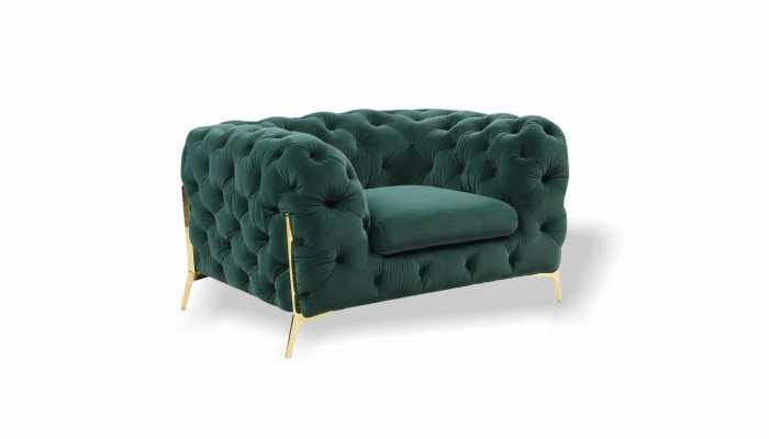 Chesterfield poltrona con braccioli poltrona 1 posto divano divano imbottito tessuto nuovo