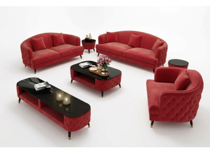 Set di divani 3+2+1 Tavolino da salotto Set di credenze Design moderno 7 pezzi