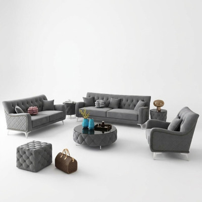 Set di divani 7 pezzi. Divano poltrona tavolino divano moderno divani in velluto nuovo