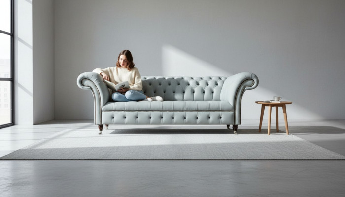 Divano Divanetto Set di Imbottiture Sedute Divani Divanetti Chesterfield a 3 Posti
