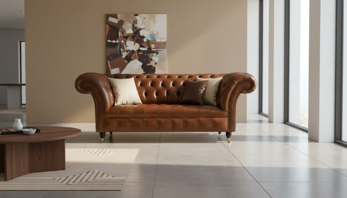 Divano Chesterfield 2 posti imbottito, design del divano, divani in set di divani #325 nuovo.