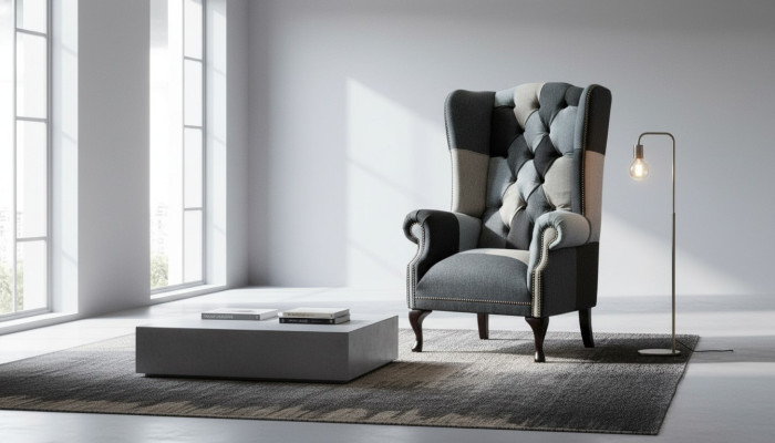 Lusso imbottito Classica poltrona Chesterfield 1 posto poltrona con schienale alto Singola Nuova