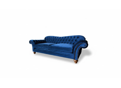 Divano XXL grande Chesterfield 240 cm imbottito 4 posti in pelle