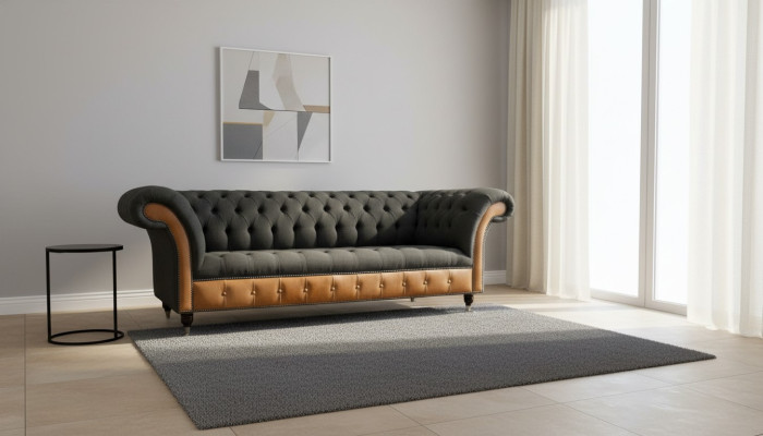 Tessuto divano 3 posti divano design divani divani divani divani Chesterfield grigi