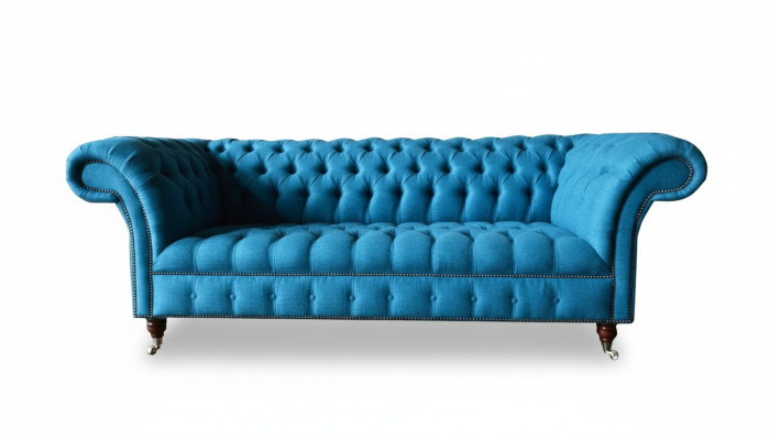 Design Divano imbottito in stile moderno in tessuto Divano a 3 posti Sofa Bed