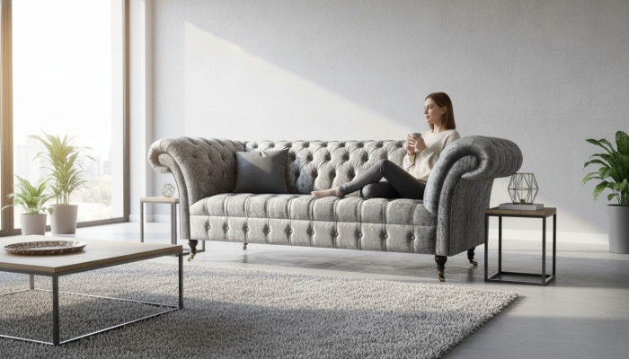 Divano a 3 posti con isola, set a 3 posti, design moderno divano, poltrona.