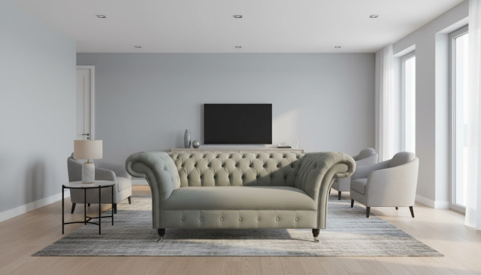 Chesterfield divano divano divani imbottiti classici 2 posti in pelle tessuto tessile nuovo