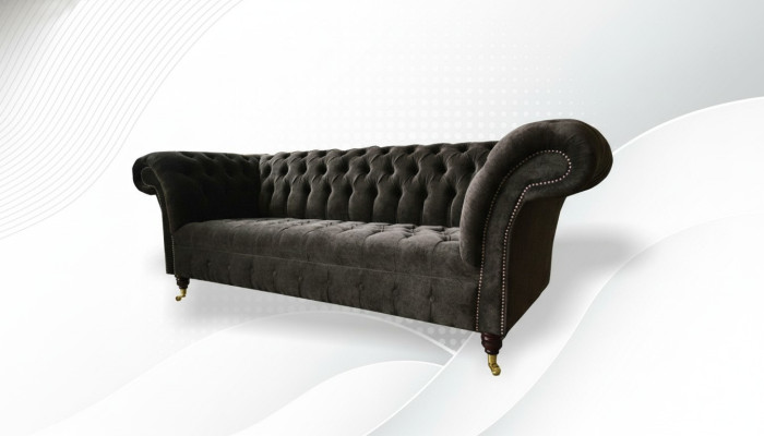 Chesterfield Original Mobili Divano a 3 posti Tessuti in tessuto Nuovo