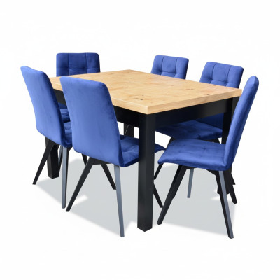 Tavolo da pranzo 6 sedie Set da pranzo Gruppo da pranzo Tavolo classico Set da 7 pezzi Sedia nuova