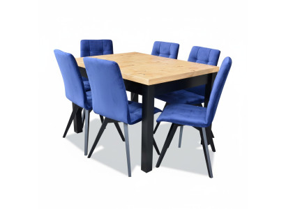 Tavolo da pranzo 6 sedie Set da pranzo Gruppo da pranzo Tavolo classico Set da 7 pezzi Sedia nuova